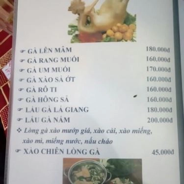 Thực đơn- Quán Ăn Đàng Hoàng - Gà Tre Đèo Le