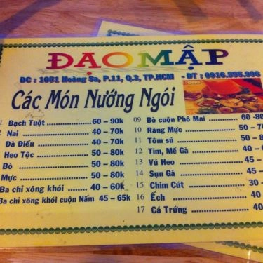Thực đơn- Quán Ăn Quán Đạo Mập - Ốc, Lẩu & Nướng - Hoàng Sa