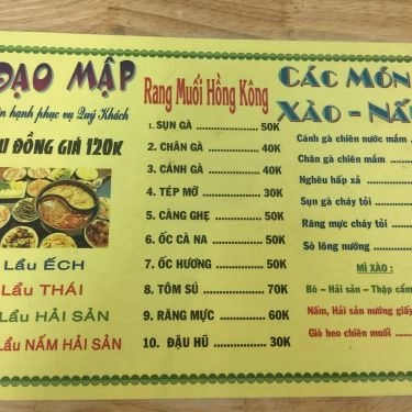 Thực đơn- Quán Ăn Quán Đạo Mập - Ốc, Lẩu & Nướng - Hoàng Sa