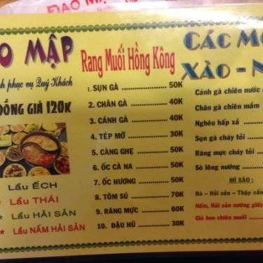 Thực đơn- Quán Ăn Quán Đạo Mập - Ốc, Lẩu & Nướng - Hoàng Sa