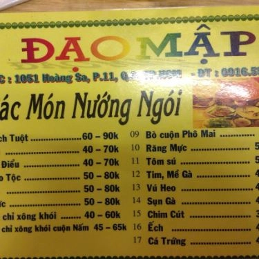 Thực đơn- Quán Ăn Quán Đạo Mập - Ốc, Lẩu & Nướng - Hoàng Sa