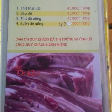Thực đơn- Quán Ăn Quán Dê Quê - Nhậu Bình Dân