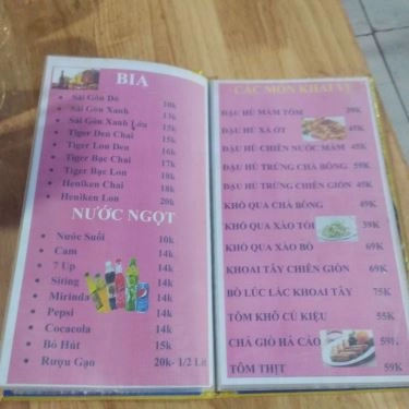 Thực đơn- Quán Ăn Quán Đoàn BT369 - Quán Nướng