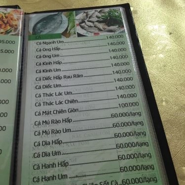Thực đơn- Quán Ăn Quán Đông Ba - Trần Huy Liệu