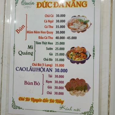 Tổng hợp- Quán Ăn Quán Đức - Bún Chả Cá Đà Nẵng