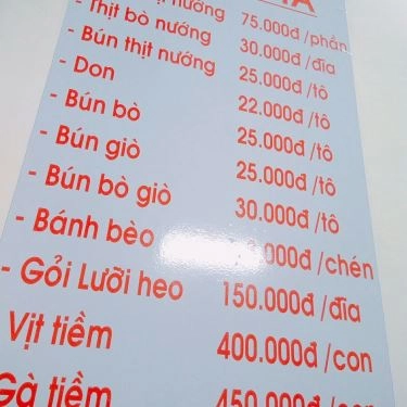 Thực đơn- Quán Ăn Quán Đuôi Công - Ấn Tượng Quảng Ngãi