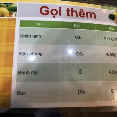 Thực đơn- Quán Ăn Quán Dương - Cà Ri Dê Ấn Độ