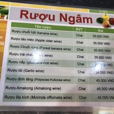 Thực đơn- Quán Ăn Quán Dương - Cà Ri Dê Ấn Độ