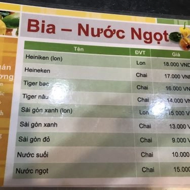 Thực đơn- Quán Ăn Quán Dương - Cà Ri Dê Ấn Độ
