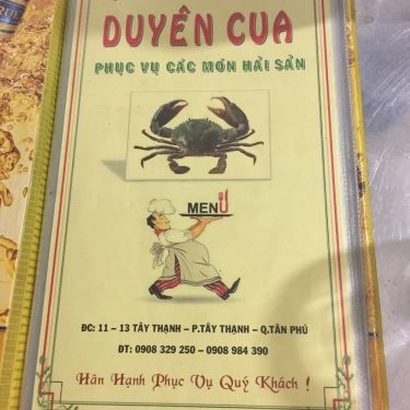 Thực đơn- Quán Ăn Quán Duyên Cua - Các Món Cua & Hải Sản