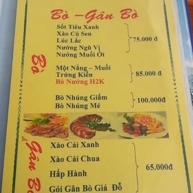 Thực đơn- Quán Ăn Quán Gà H2K