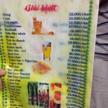 Thực đơn- Quán Ăn Gà Nướng Ánh Tuyết - 71 Ngô Tất Tố