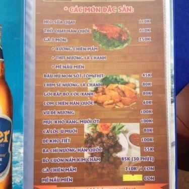 Thực đơn- Quán Ăn Quán Gỗ - Lẩu & Nướng