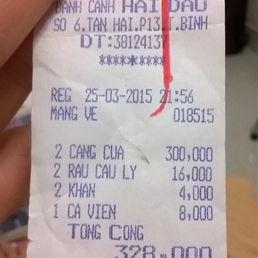 Thực đơn- Quán Ăn Bánh Canh Cua Hai Dậu
