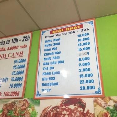 Thực đơn- Quán Ăn Bánh Canh Cua Hai Dậu