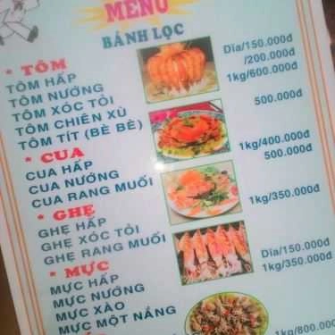 Thực đơn- Quán Ăn Hải Dòng - Hải Sản Tươi Sống