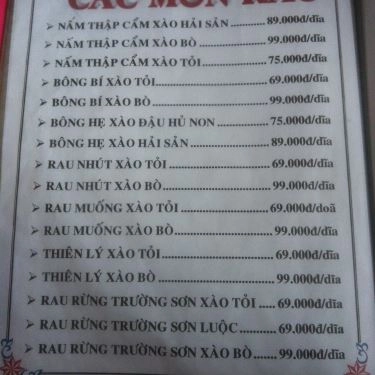 Thực đơn- Quán Ăn Quán Hải Sản 219