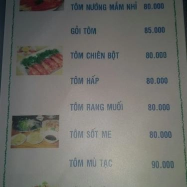 Thực đơn- Quán Ăn Hải Sản Hồng Gia