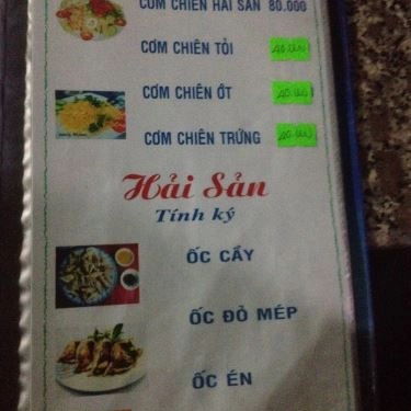 Thực đơn- Quán Ăn Hải Sản Hồng Gia