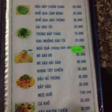 Thực đơn- Quán Ăn Hải Sản Hồng Gia