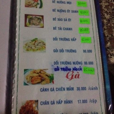 Thực đơn- Quán Ăn Hải Sản Hồng Gia