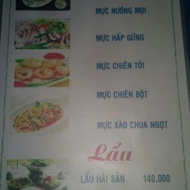 Thực đơn- Quán Ăn Hải Sản Hồng Gia