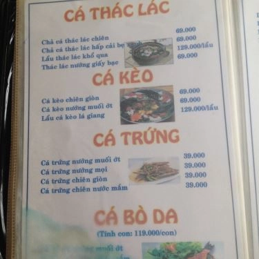 Thực đơn- Quán Ăn Quán Hải Sản Trúc Hào - Gò Dưa