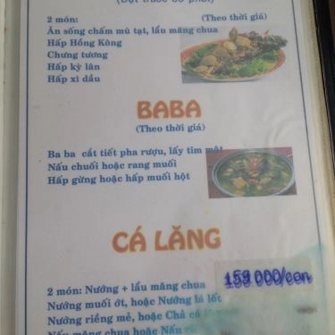 Thực đơn- Quán Ăn Quán Hải Sản Trúc Hào - Gò Dưa