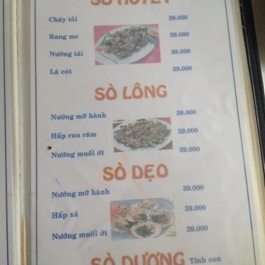 Thực đơn- Quán Ăn Quán Hải Sản Trúc Hào - Gò Dưa