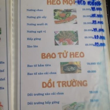 Thực đơn- Quán Ăn Quán Hải Sản Trúc Hào - Gò Dưa