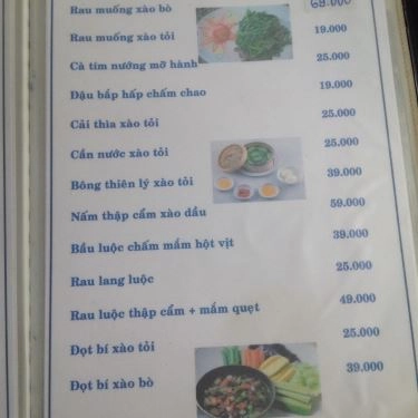 Thực đơn- Quán Ăn Quán Hải Sản Trúc Hào - Gò Dưa
