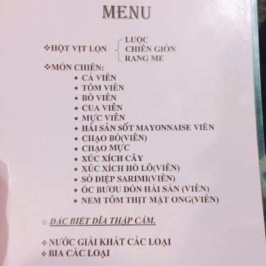 Thực đơn- Quán Ăn Ăn Vặt Hoàng Sanh