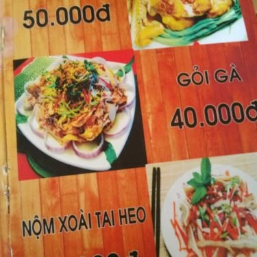 Thực đơn- Quán Ăn Quán HTX - Lý Thường Kiệt