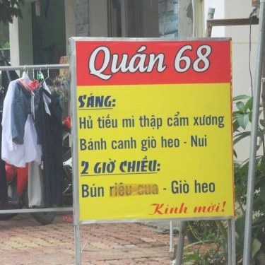 Tổng hợp- Quán Ăn Quán 68 - Hủ Tiếu & Bánh Canh