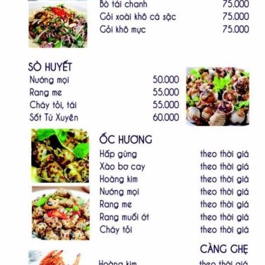 Thực đơn- Quán Ăn Lẩu - Phở Khôi