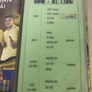 Thực đơn- Quán Ăn Quán Khói - Nướng Lẩu