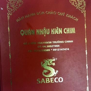 Thực đơn- Quán Ăn Quán Kiên Chim