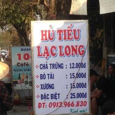Thực đơn- Quán Ăn Quán Lạc Long - Hủ Tiếu