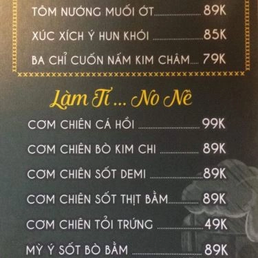 Thực đơn- Quán Ăn Quán Làm Tí - BBQ & Beer