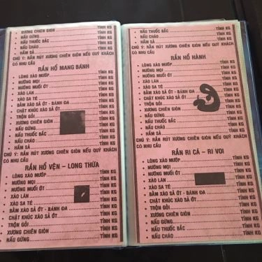 Thực đơn- Quán Ăn Làng Quê - Các Món Ăn Đặc Sản