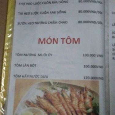 Thực đơn- Quán Ăn Quán Lẩu Dê & Cá Lóc Nướng