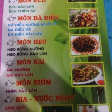 Thực đơn- Quán Ăn Thùy Trang - Quán Lẩu Dê