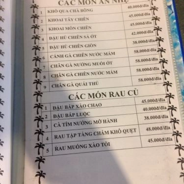 Thực đơn- Quán Ăn Quán Lẩu Dê Phú Quý