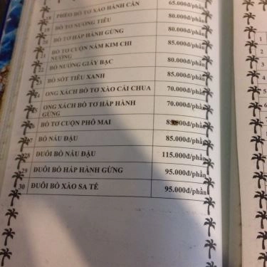 Thực đơn- Quán Ăn Quán Lẩu Dê Phú Quý