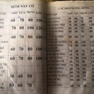 Thực đơn- Quán Ăn Lẩu Kiều Oanh