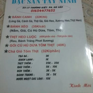 Thực đơn- Quán Ăn Quán Lẩu Lâm Phát
