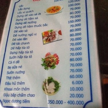 Thực đơn- Quán Ăn Đặc Sản Dê Lộc Ký