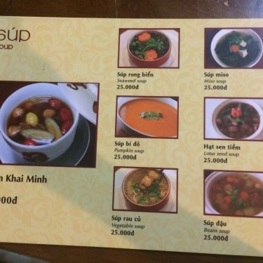 Thực đơn- Quán Ăn Quán Lức Khai Minh - Điện Biên Phủ