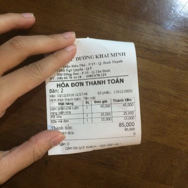 Thực đơn- Quán Ăn Quán Lức Khai Minh - Điện Biên Phủ