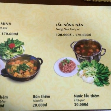 Thực đơn- Quán Ăn Quán Lức Khai Minh - Ngô Quyền